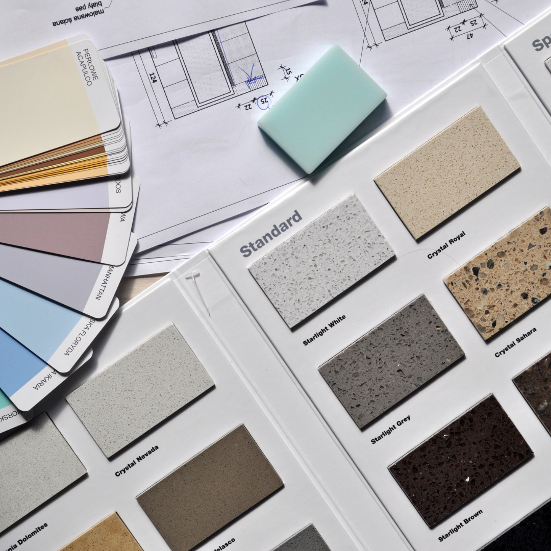 selection options for interior design during the remodeling process