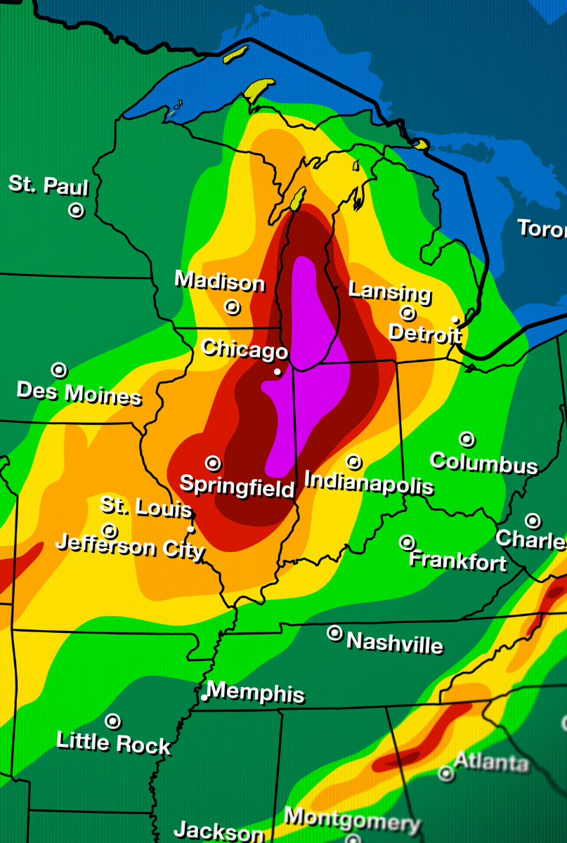 graphical image depicting storm damage in Indiana